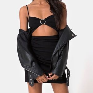 Urban Outfitters Motel Black Peekaboo Cutout Bodycon mini dress M